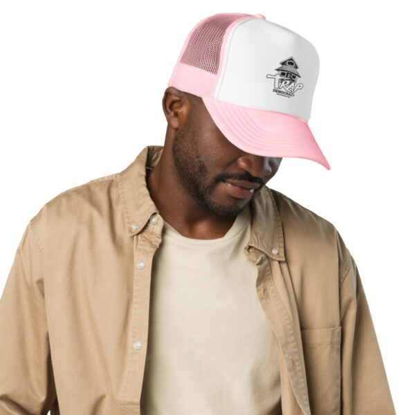 Trap Democracy (White) Trucker Hat - Image 5