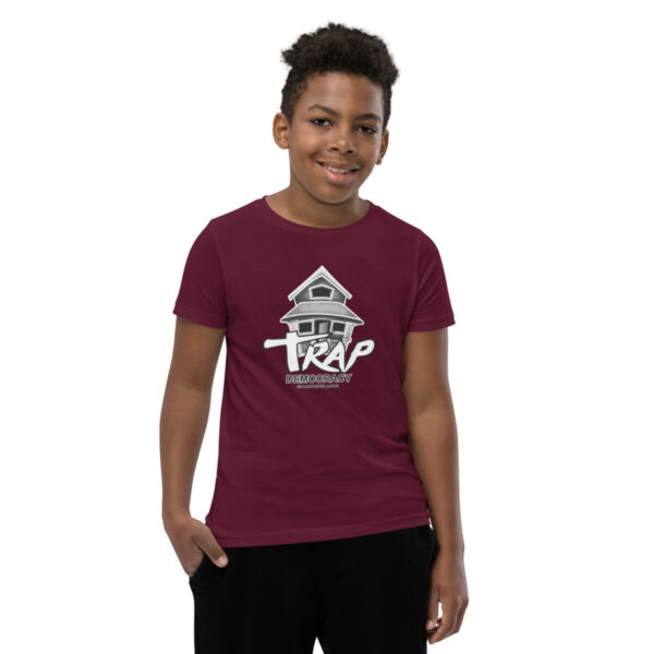Trap Democracy (White) Youth Tee - Image 3